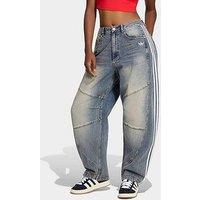Adidas Originals Womens Denim Barrel Jeans - Blue