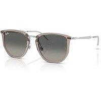 Ray-Ban 0Rb4451 Irregular Sunglasses Transparent Grey Frame With Grey Gradient Lens