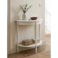 Scottish Everlastings Averie Half Moon Console Table - Ivory