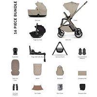 Venicci Tila 4In1 Plus Bundle Travel System With Tiago Beige Car Seat And 360 Base - Latte