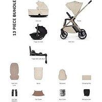 Venicci Tila 4In1 Bundle Travel System With Tiago Beige Car Seat And 360 Base - Sabbia