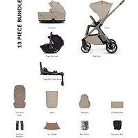 Venicci Tila 4In1 Bundle Travel System With Tiago Beige Car Seat And 360 Base - Latte