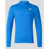 Castore Mens Training 1/4 Zip Long Sleeve Top - Blue