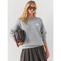Adidas Originals Womens Knit Crew Sweater - Grey