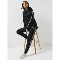 Ea7 Emporio Armani Logo Tape Training Tracksuit Set - Black