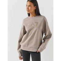 Ea7 Emporio Armani Logo Crew Neck Sweatshirt - Grey