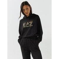 Ea7 Emporio Armani Training Tracksuit Set With Shiny Stud Detail - Black