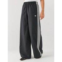 Adidas Originals Womens Check Loose Fit Track Trousers - Black