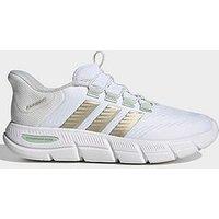 Adidas Sportswear Women'S Cloudfoam Flex Rapidfit Shoes - Cloud White / Cyber Metallic / Linen Green