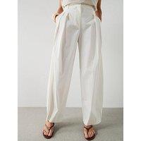 Mango Starring Hailey Bieber Straight Mid-Rise Trousers - White
