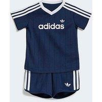 Adidas Originals Infant Striped Short Set - Blue