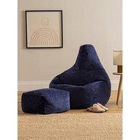 Icon Beanbags Dalton Cord Recliner Bean Bag And Pouffe