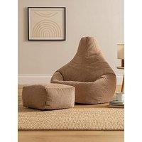 Icon Beanbags Dalton Cord Recliner Bean Bag And Pouffe