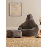 Icon Beanbags Dalton Cord Recliner Bean Bag And Pouffe