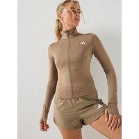 Adidas Womens Training Workout Essentials Track Top - Beige