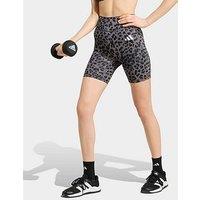 Adidas Optime Essentials Workout Leopard Short Leggings - Grey