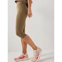 Adidas Womens Training Optime Power Capri Tights - Khaki