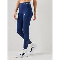 Adidas Techfit Stash Pocket Full-Length Leggings - Navy