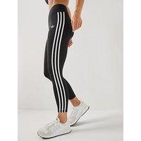 Adidas Originals Women'S Original Sport Three Stripe High Waisted Training Leggings- Black