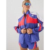 Adidas Women'S Adizero Archive Running Jacket - Dual Indigo / Semi Lucid Red / White