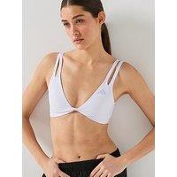 Adidas Womens Training Optime Power Light Support Sports Bra - Purple
