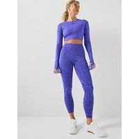 Adidas Women'S Optime Primelift Snake 7/8 Leggings - Purple