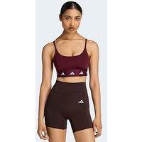 Adidas Womens Training Workout Essentials Light Support Sports Bra - Red