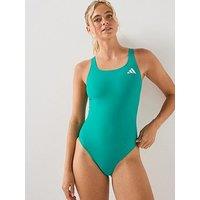 Adidas Womens Swim Essentials V-Back Swimsuit - Green