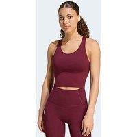 Adidas Womens Training Motion Medium Support Sports Bra - Red