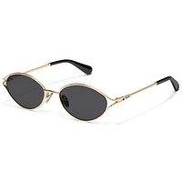 Quay Australia You Wish Oval Sunglasses- Gold