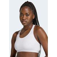 Adidas Women'S Optime Workout Essentials Medium Support Sports Bra - White