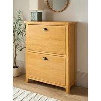 The Very Collection Ashwin Shoe Storage - Rustic Oak