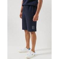 Lacoste Premium Embroidered Sweat Shorts - Navy