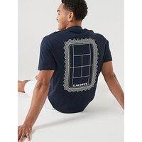 Lacoste Premium Back Graphic T-Shirt - Navy