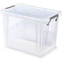 Whitefurze Allstore Storage Box With Lid 18.5L - Clear