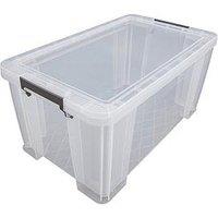 Whitefurze Allstore 54L Plastic Storage Box With Lid & Clamps