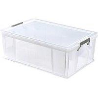 Whitefurze Allstore 51L Plastic Storage Box With Lid & Clamps