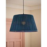 Valuelights Malina Double Teal Large Pleated Tapered Easy Fit Lamp Shade (D) 45Cm