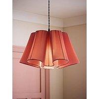 Valuelights Jemima Pink Pleated Scalloped Easy Fit Lamp Shade