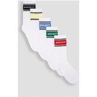 Jack & Jones Vik Crew Socks 5 Pack - White