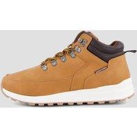 Jack & Jones Mens Eaton Faux Leather Lace-Up Tread Sole Boots - Honey