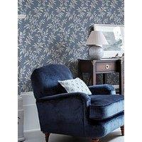 Laura Ashley Paxford Leaves Dark Seaspray Wallpaper