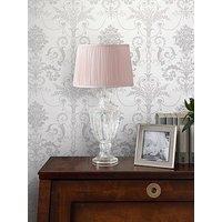 Laura Ashley Josette Dove Grey / White Wallpaper