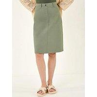Roman A-Line Pocket Stretch Skirt