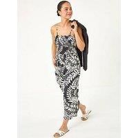 Roman Petite Shirred Bodice Jumpsuit