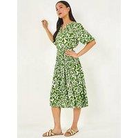 Roman Petite Swirl Print Midi Dress