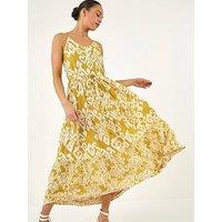 Roman Petite Abstract Strappy Dress