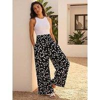 Roman Heart Print Palazzo