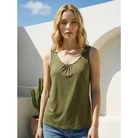 Roman Plain V-Neck Stretch Jersey Vest Top