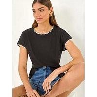 Roman Stitch Detail Ribbed Top